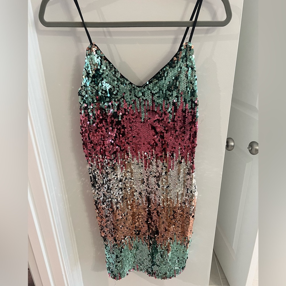 Sequin mini dress. Only worn once! Perfect for New Year’s Eve!